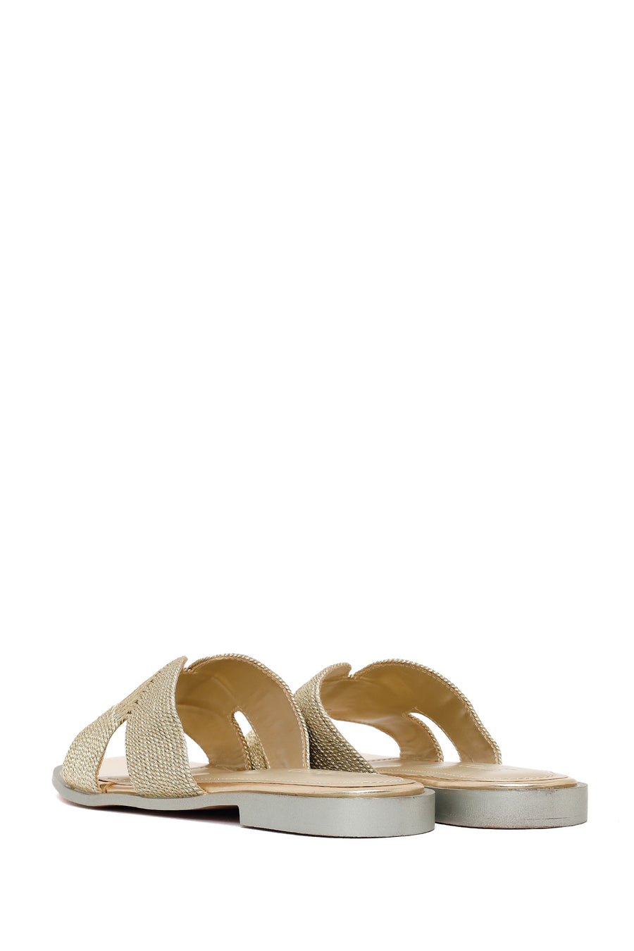 Woman Gold Metallic Slipper