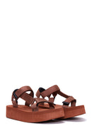 Women's Brown Thick Soled Flat Sandals | Derimod