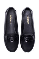 Women's Classic Loafer with Chain | Derimod