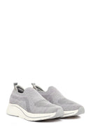 Derimod Zero Women's Grey Thick-Soled Fabric Sneaker | Derimod
