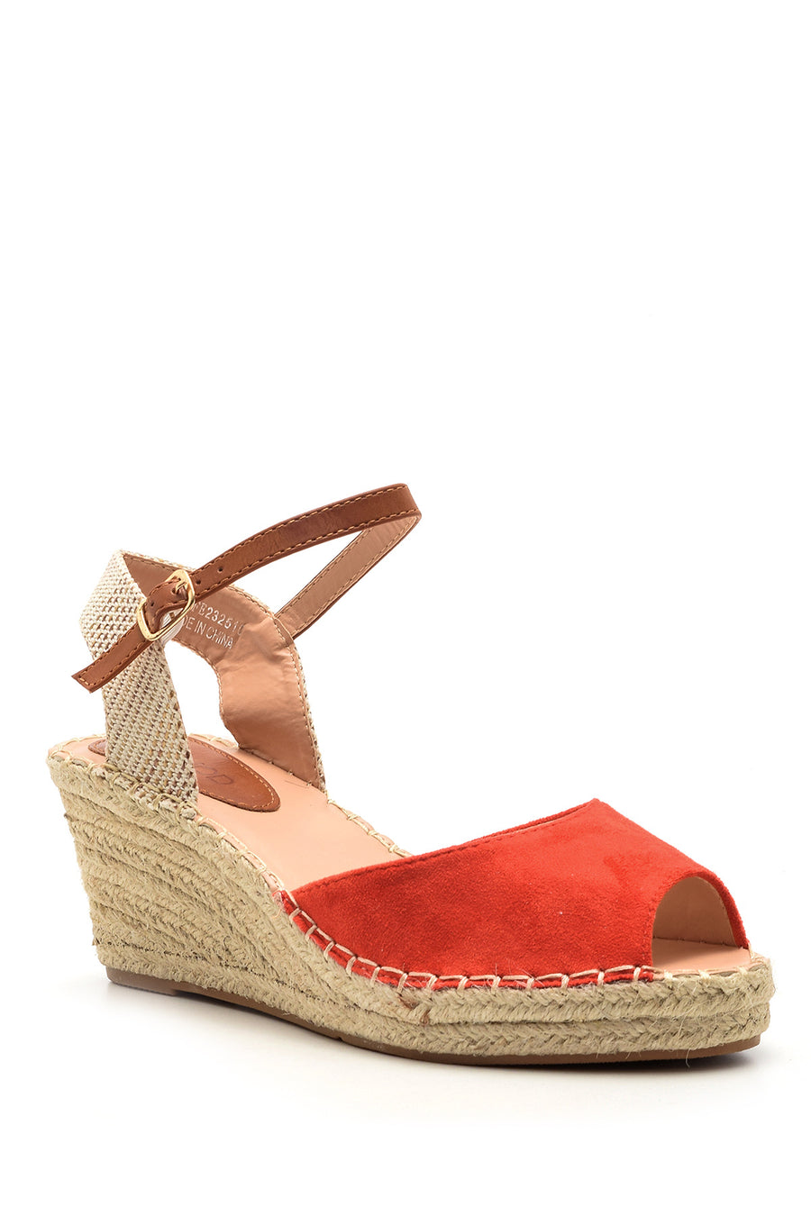 Women's Suede Wedge Heeled Espadrille Shoes