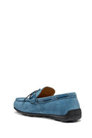 Geox Men's Blue U Spherica Ec16 B - Suede Suede Leather Casual Loafer | Derimod