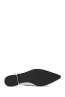 Women's Cream Accessory Open Back Ballerinas | Derimod
