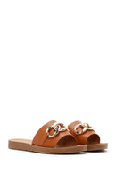 Women's Tan Accessory Slippers | Derimod