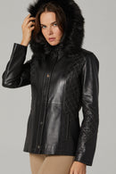 Caroline Women's Leather Jacket | Derimod