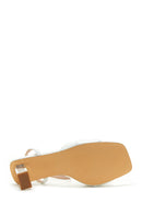 Women's White Transparent Heeled Sandals | Derimod