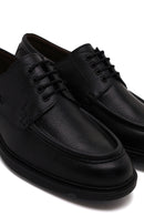Male Black Lace-Up Thick-Soled Leather Casual Shoes | Derimod