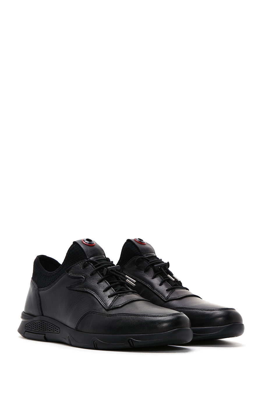 Men's Black Leather Casual Shoes
