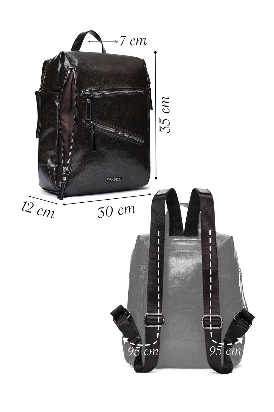 Women's Brown Casual Backpack