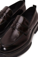 Erkek Bordo Kalın Tabanlı Deri Loafer | Derimod