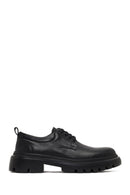 Men's Black Lace-Up Thick-Soled Leather Casual Shoe | Derimod