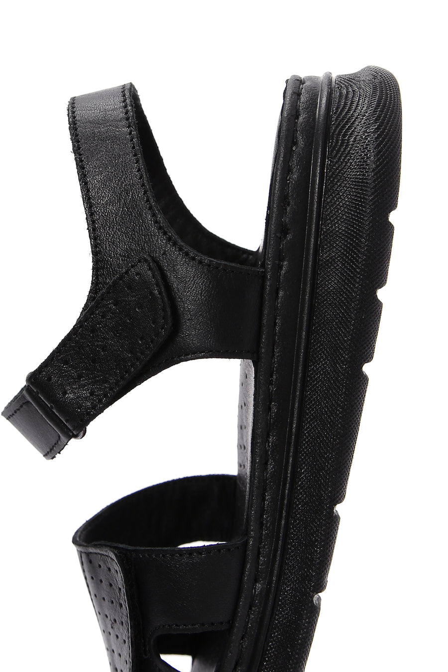 Kadın Siyah Deri Comfort Sandalet