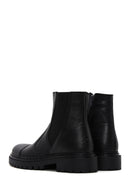 Men's Black Zippered Leather Casual Boots | Derimod