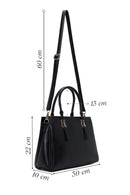 Woman Black Classic Shoulder Bag with Long Strap | Derimod