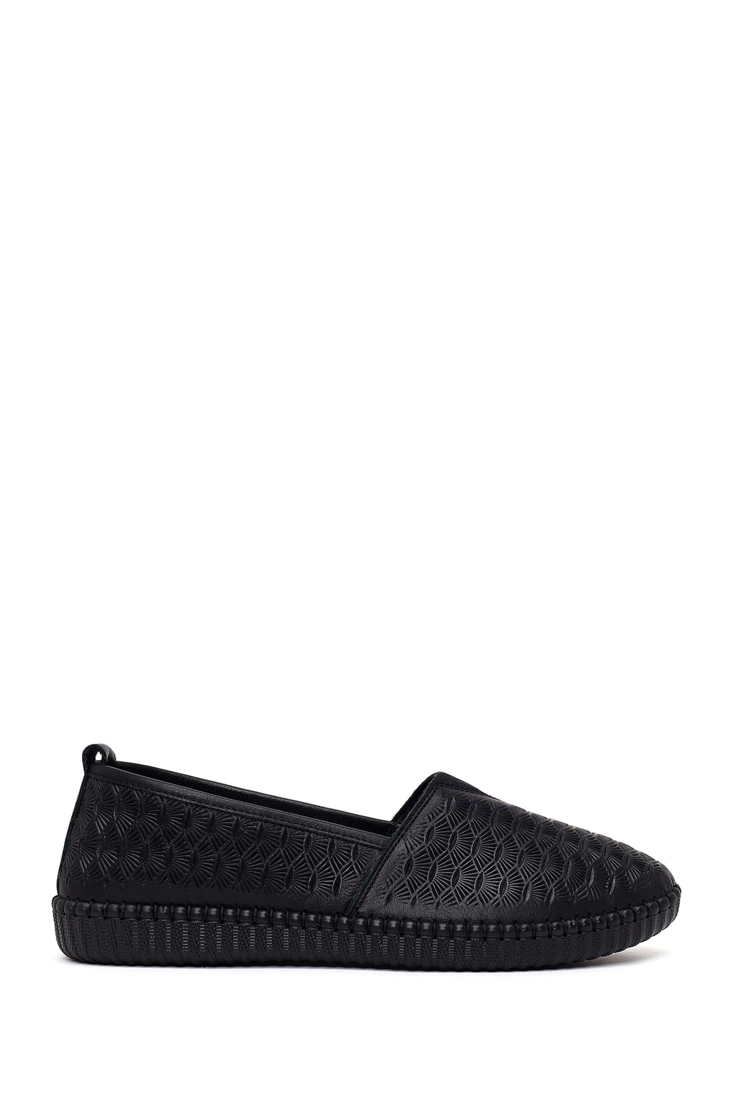 Kadın Siyah Deri Konfor Loafer