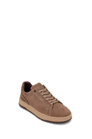 Male Mink Lace-up Thick-Soled Suede Leather Sneaker | Derimod