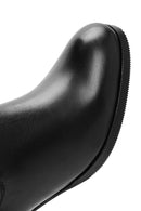Women's Black Thick Heeled Leather Chelsea Boots | Derimod