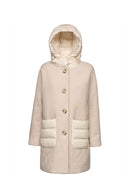 Geox Women's Cream Calithe Hooded Coat | Derimod