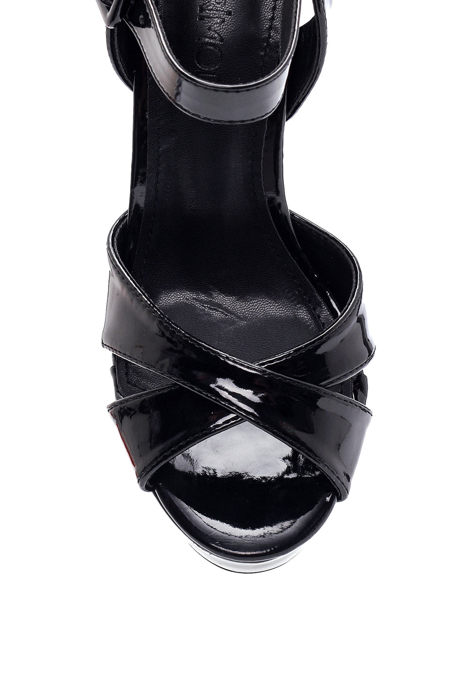 Women's Black Thick Heeled Platform Sandals