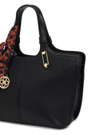 Woman Black Long-Strap Accessorized Shoulder Bag | Derimod