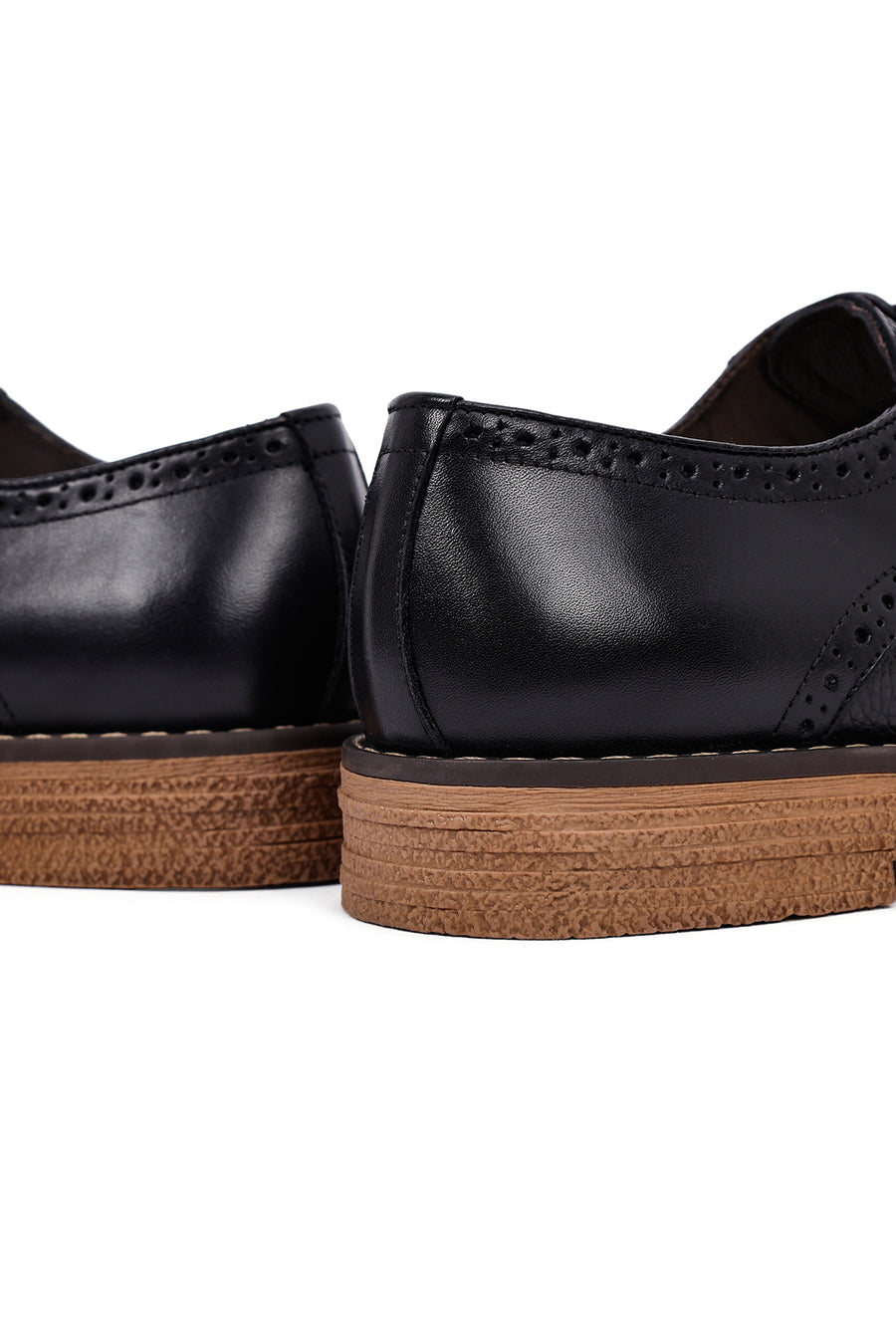 Men's Black Lace Up Leather Casual Shoes