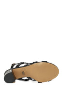 Woman Black Ankle Buckle Chunky Heeled Sandals | Derimod
