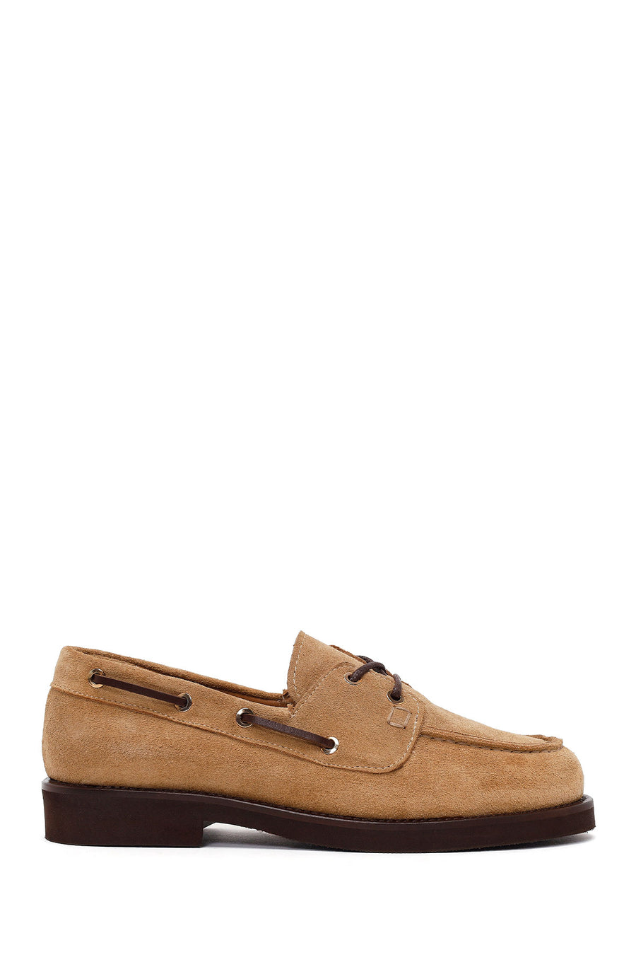 Woman Camel Lace-up Suede Casual Shoes AF220007DS | Derimod