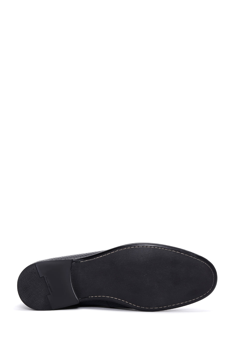 Men's Navy Blue Leather Printed Classic Loafer