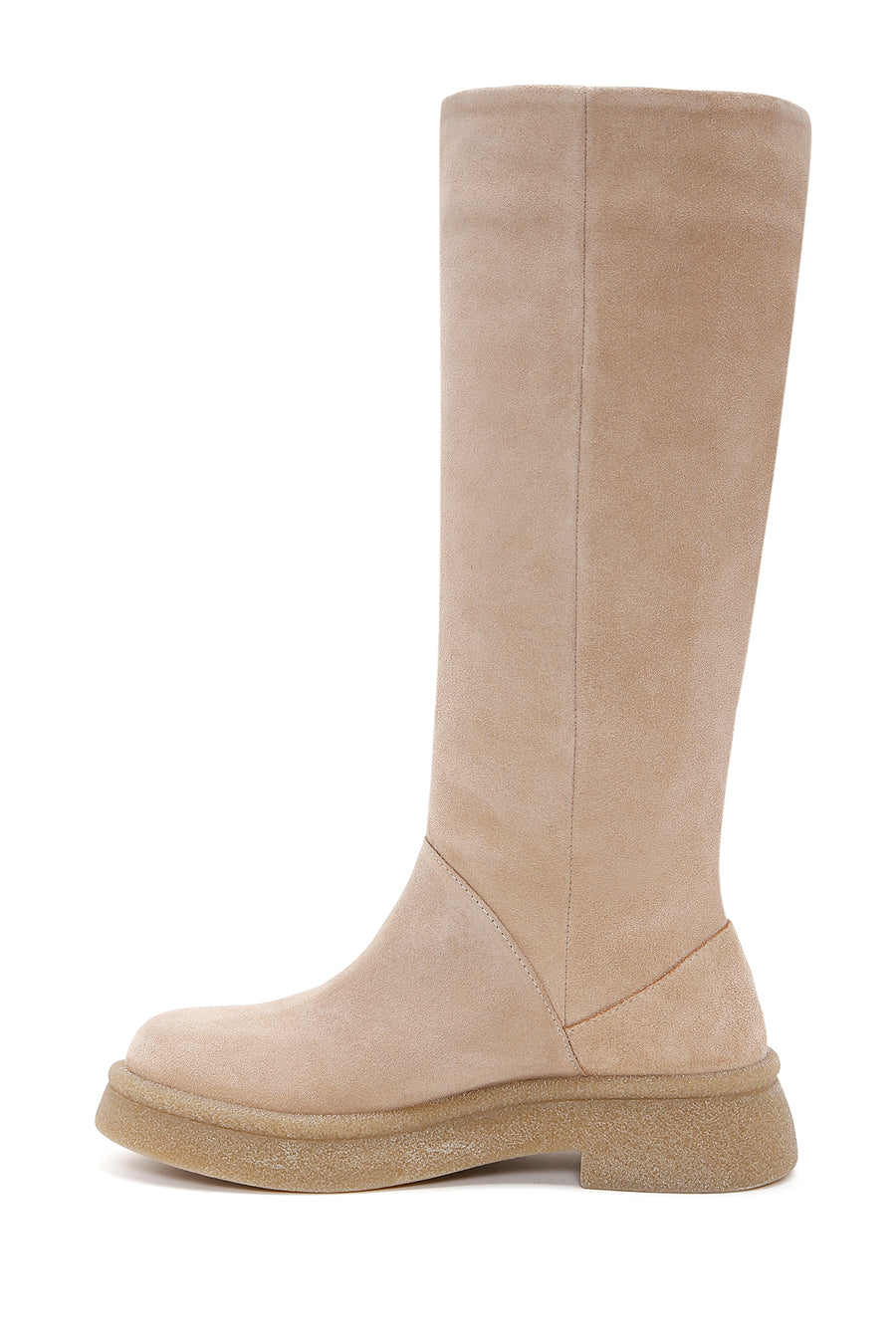 Women's Beige Suede Leather Boots