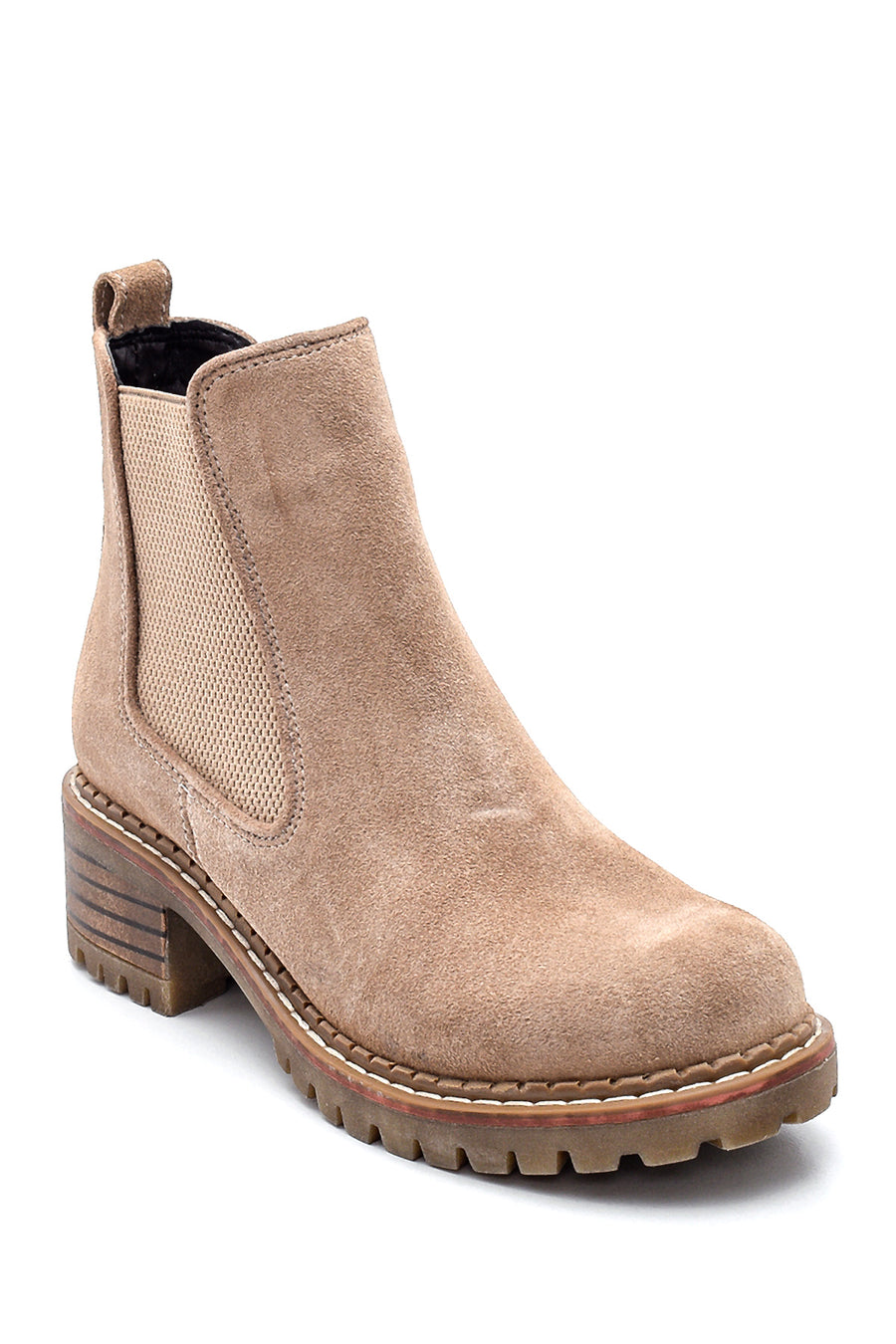 Women's Leather Suede Chelsea Boots