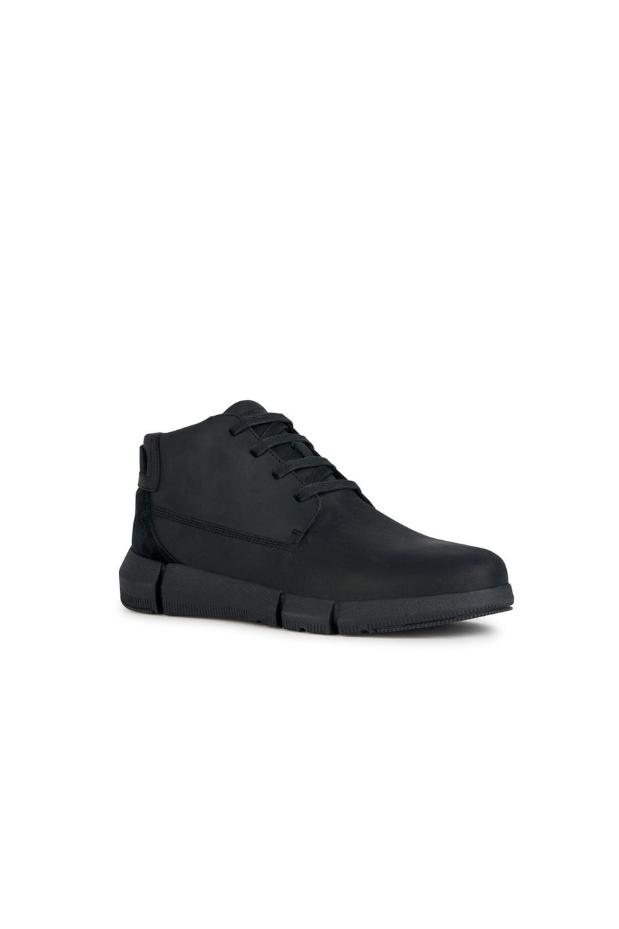 Geox Men's Black Adacter H Lace-up Leather Sneaker Boots