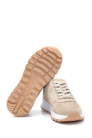 Women's Leather Suede Sneaker | Derimod