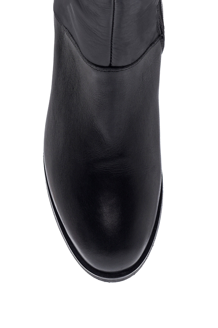 Women's Leather Zippered Heeled Boots