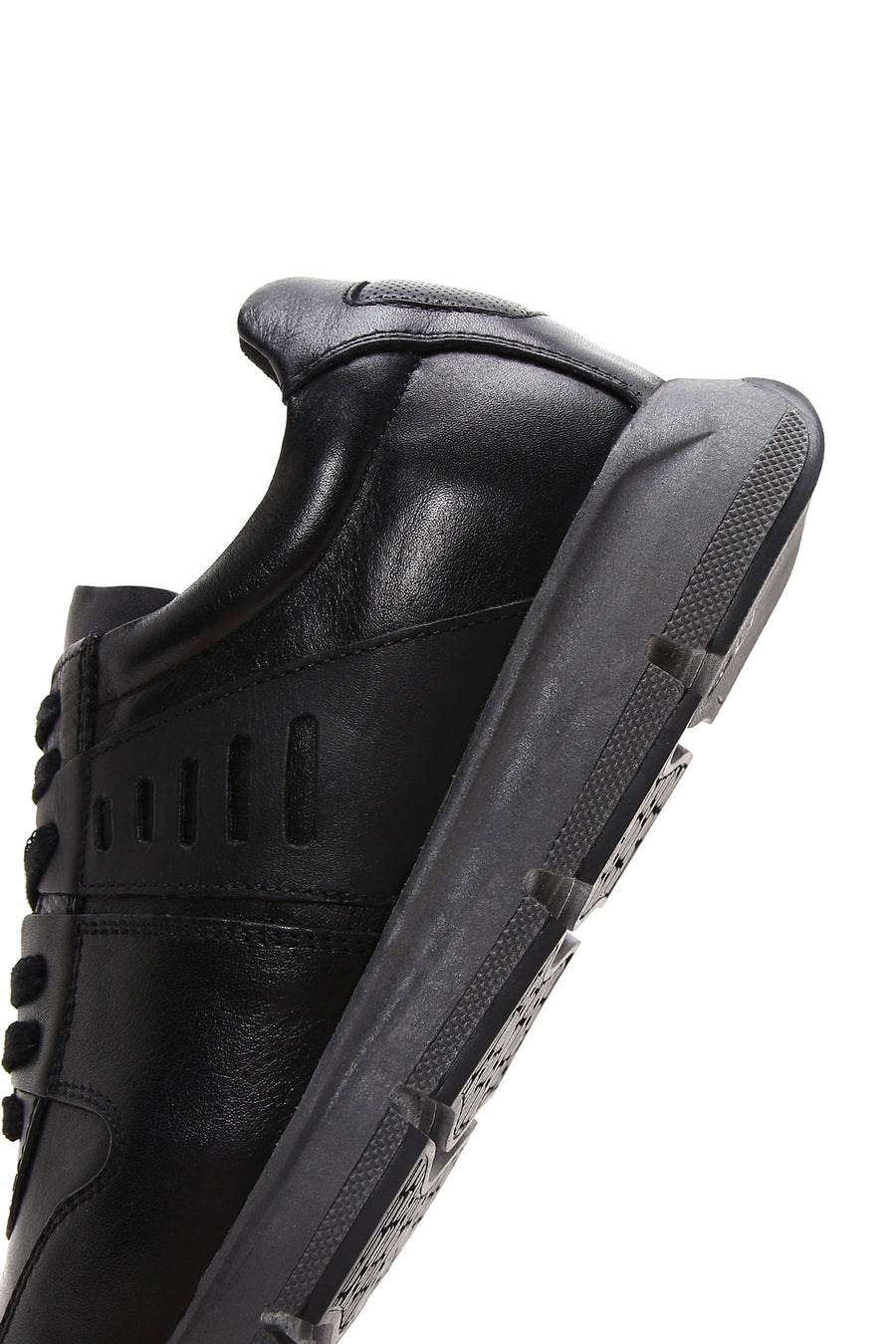 Men's Black Leather Casual Sneaker