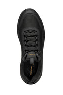 Geox Erkek Siyah U Spherıca 4X4 B Abx A - Text+ Bağcıklı Kalın Tabanlı Kumaş Sneaker | Derimod