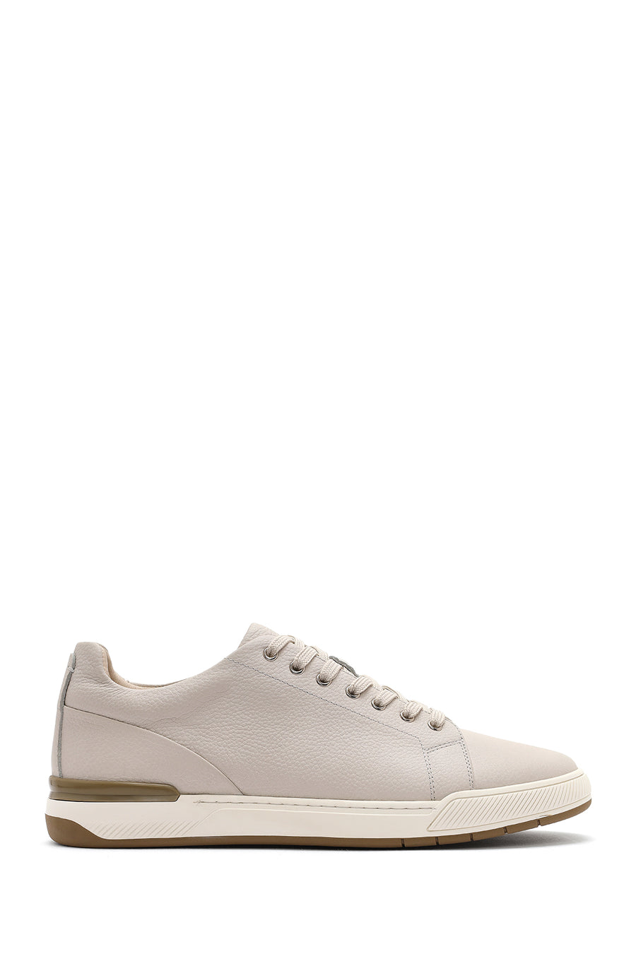 Erkek Beyaz Bağcıklı Deri Sneaker 25SFD611118 | Derimod
