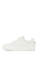 Women's White Lace-Up Leather Sneaker | Derimod