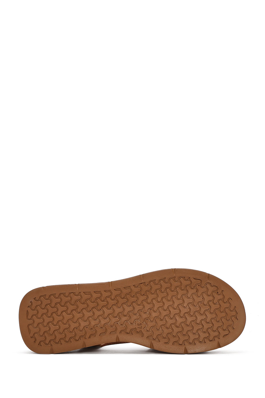 Women's Tan Suede Leather Ankle Buckle Sandals