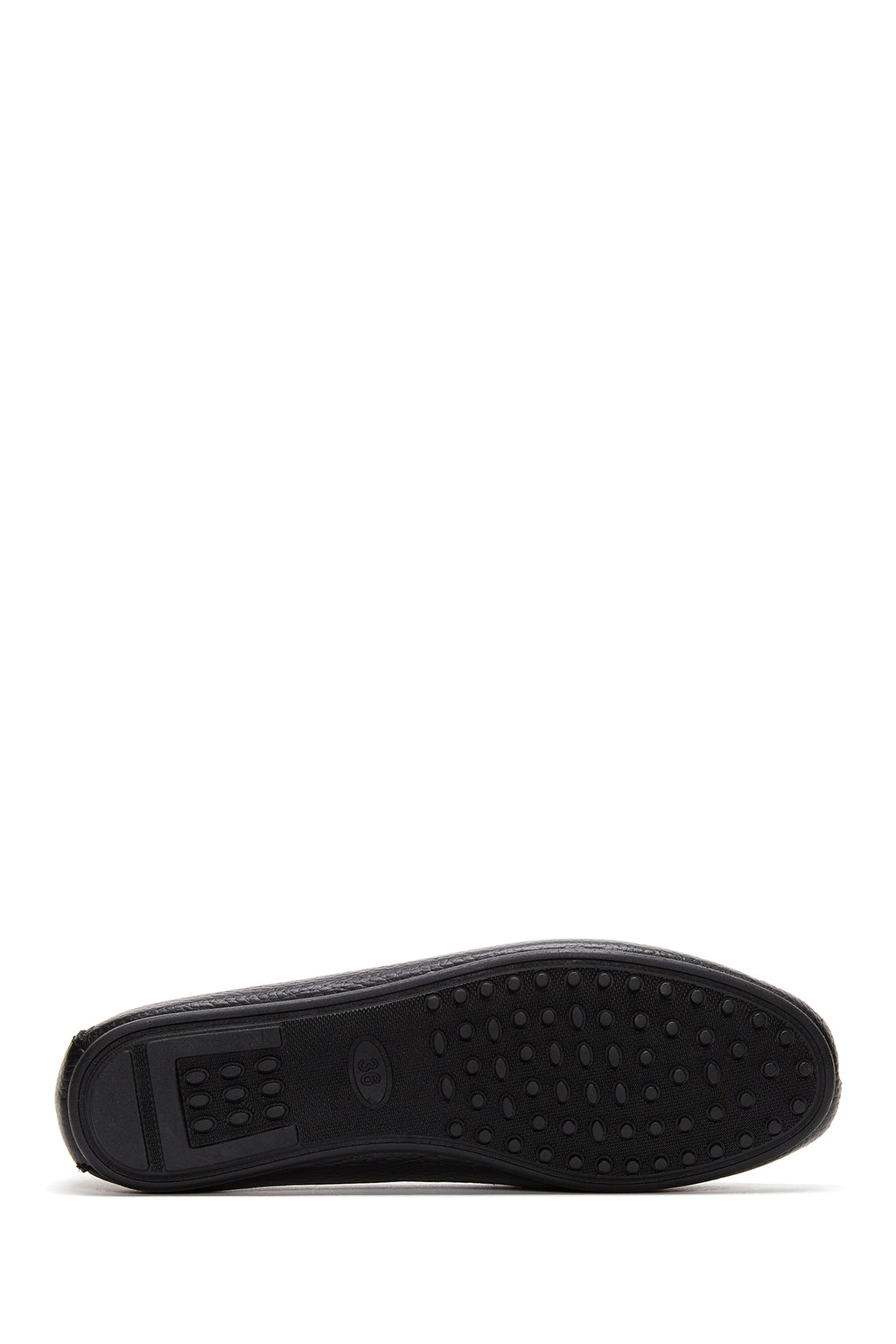 Kadın Siyah Toka Detaylı Deri Casual Loafer