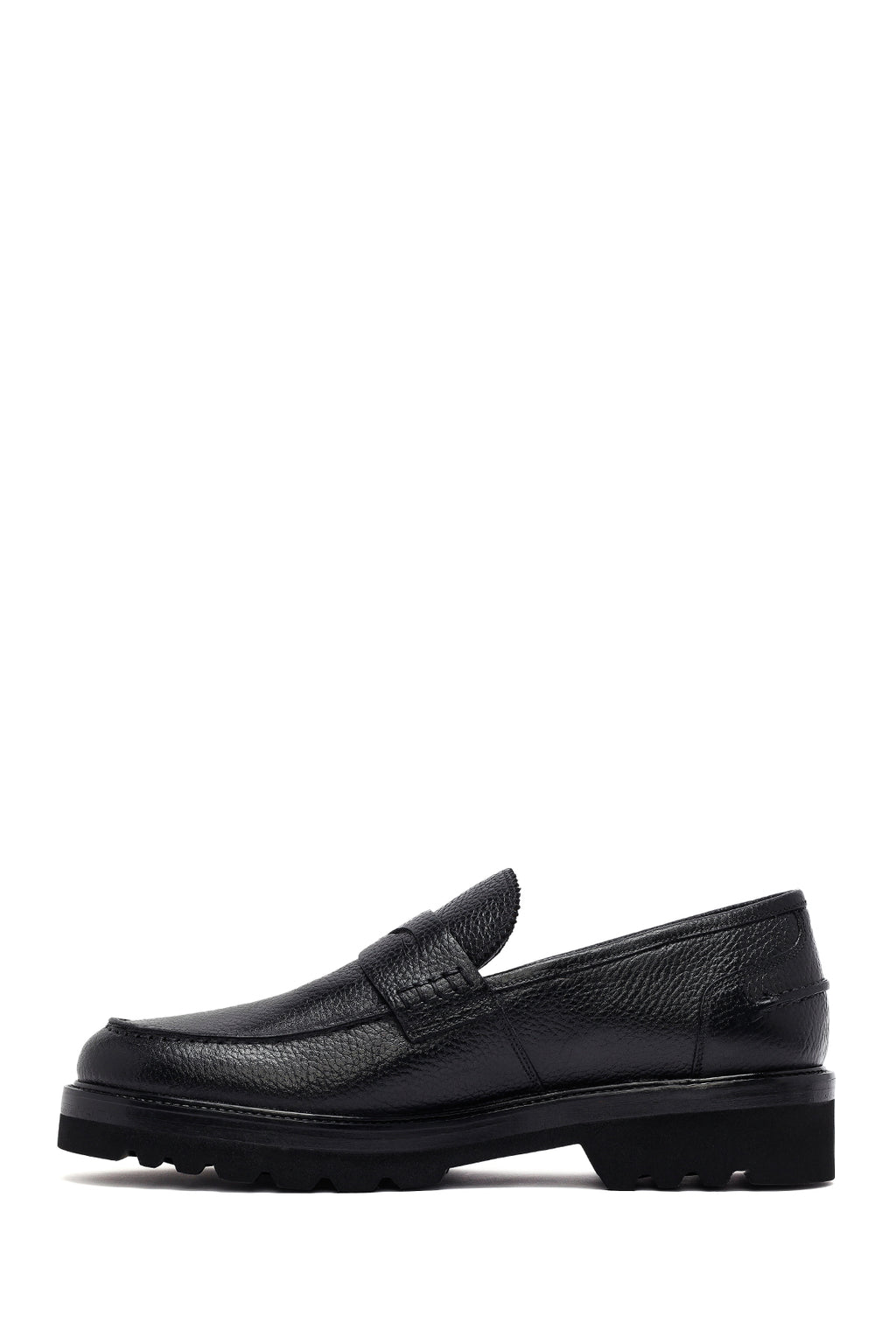 Erkek Siyah Deri Casual Loafer