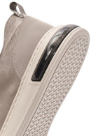 Erkek Bej Bağcıklı Desenli Kumaş Sneaker | Derimod