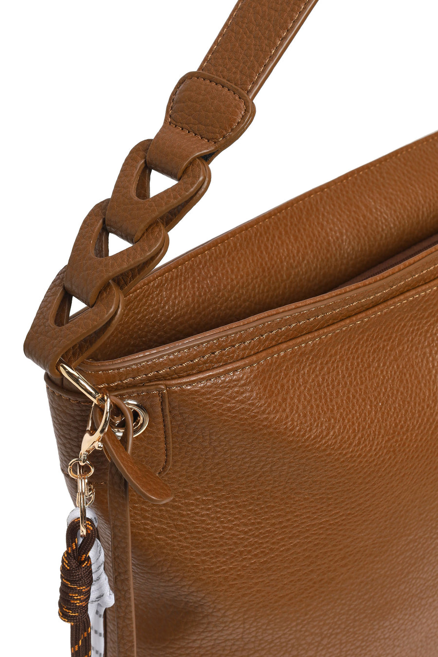 Woman Brown Long-Strap Shoulder Bag