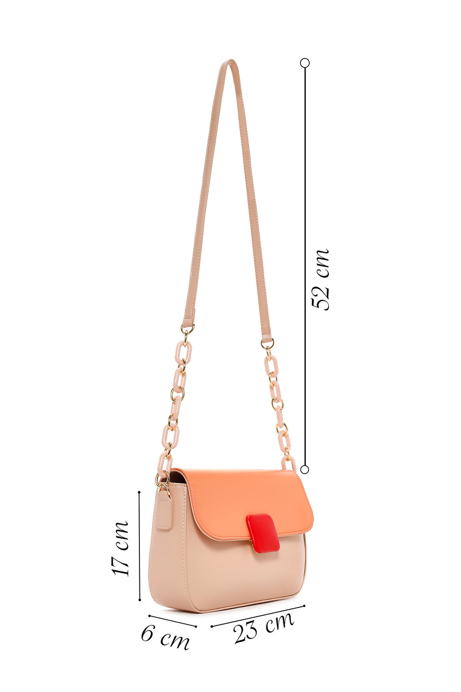 Women's Orange Long Strap Shoulder Bag