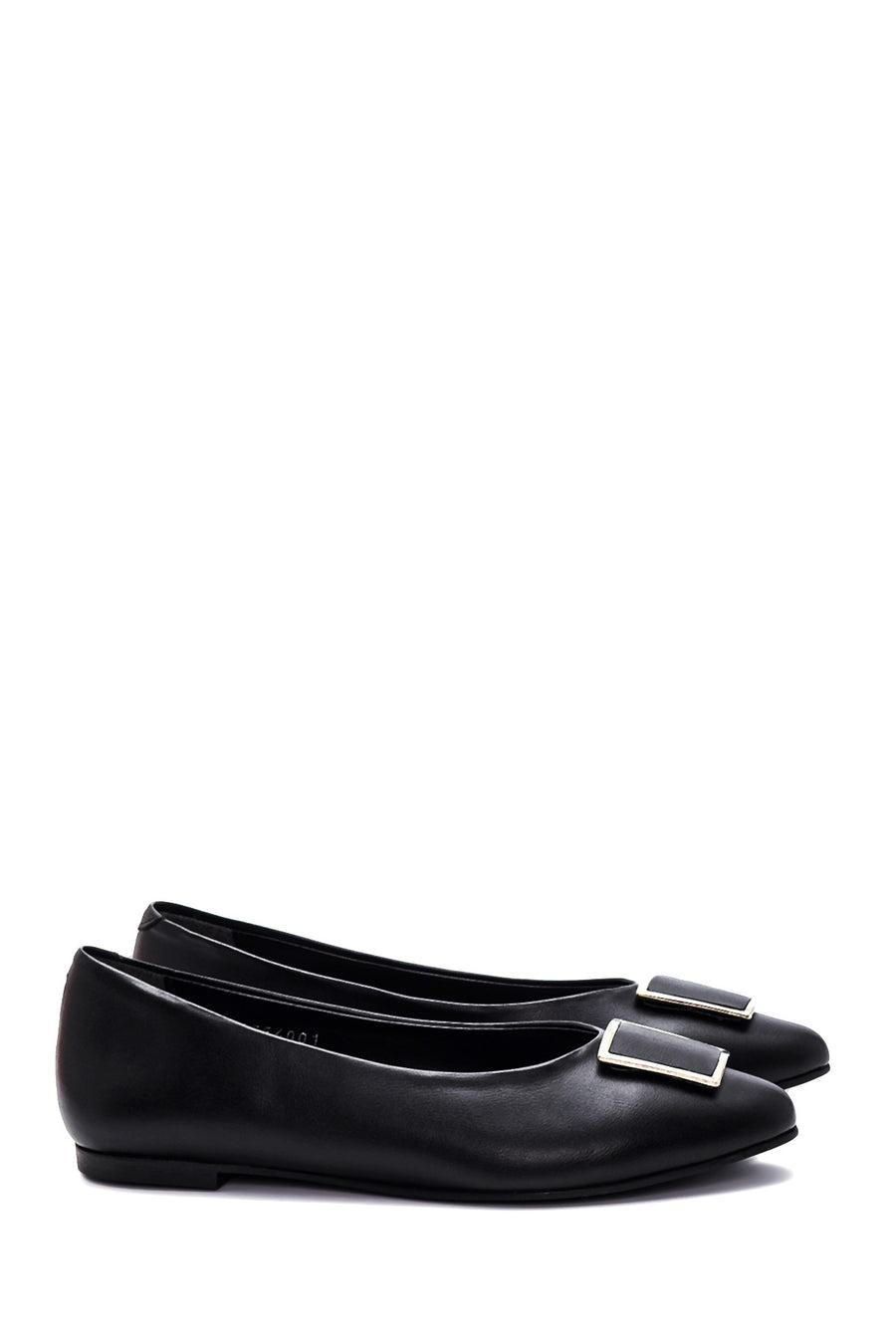 Women's Black Buckle Classic Ballet Ballet
