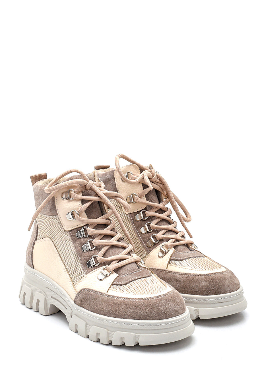 Women's Leather Suede Detailed Boots