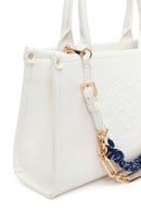 Woman White Printed Long-Strap Shoulder Bag | Derimod