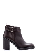 Women's Buckle Detailed Heeled Boots | Derimod