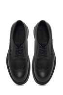 Men's Black Lace-Up Thick-Soled Leather Casual Shoe | Derimod