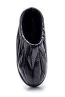 Women's Leather Puffy Slippers | Derimod