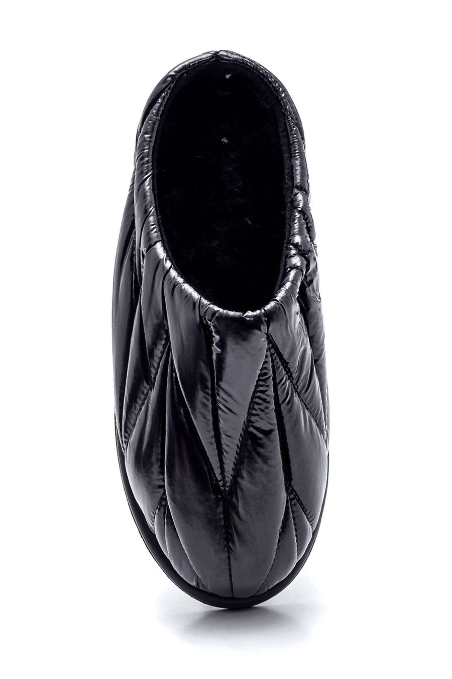 Women's Leather Puffy Slippers